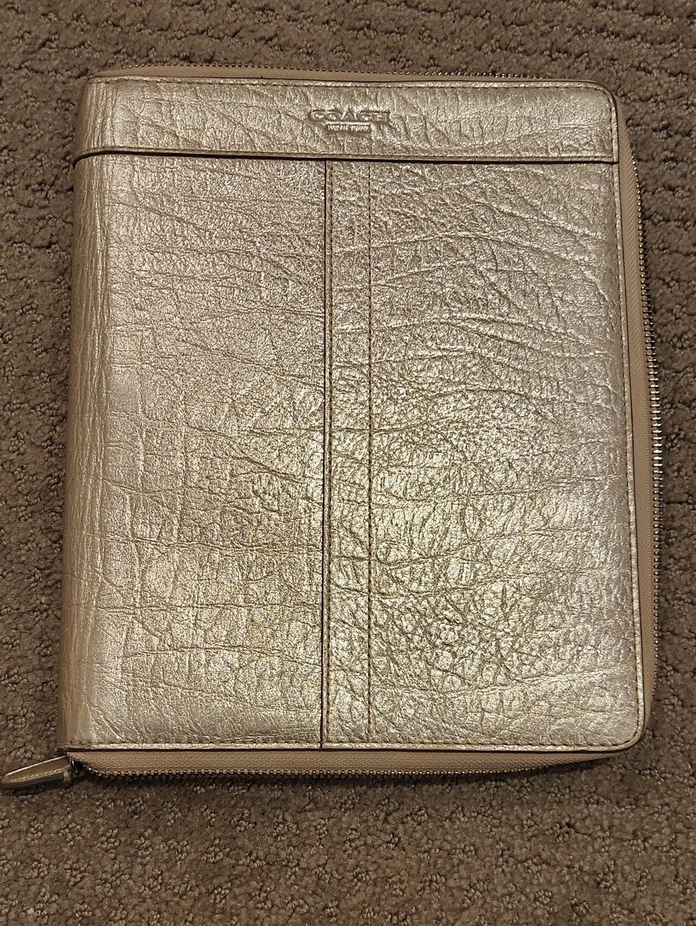 Coach Metallic Zip-Around Travel Organizer - Ipad
